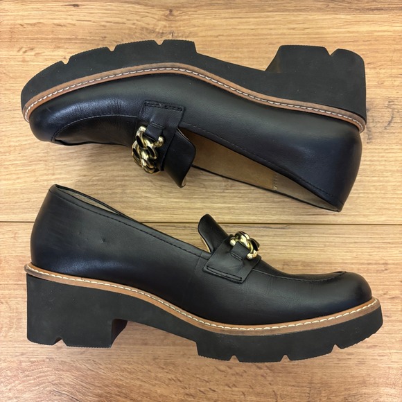 NATURALIZER Desi Lug Sole Loafer Black Women Size 8 Casual Workwear Everyday - Picture 8 of 12
